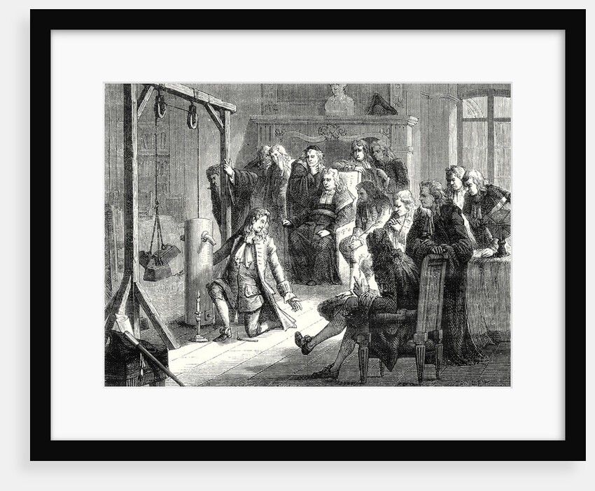 Papin Conducts an Experiment with His Powder Machine in Front of the Professors of the University of Marburg by Anonymous