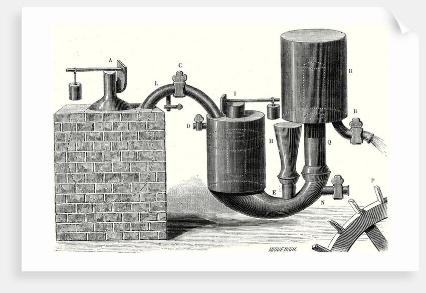 Denis Papin's Second Steam Engine by Anonymous