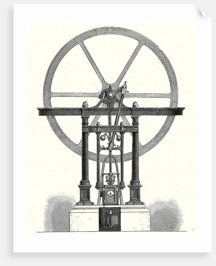 Steam Engine Without Condenser with a Vertical Cylinder by Anonymous