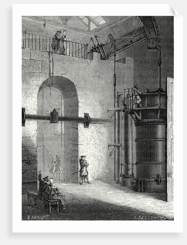 The Marquis De Jouffroy Studies Challiot's Fire Pump by Anonymous