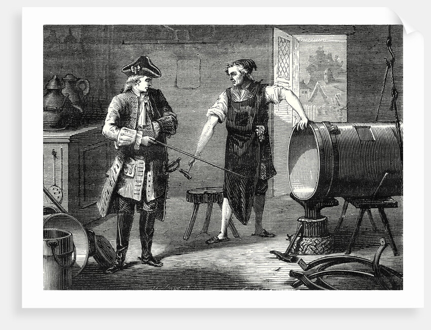 Marquis De Jouffrey Has a Cylinder for His Steam Engine Made by the Tinker of Baume-Les-Dames by Anonymous