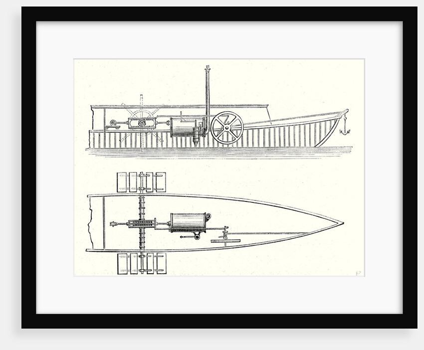 Mechanism of Marquis De Jouffrey's Paddle Steamer's Engine by Anonymous