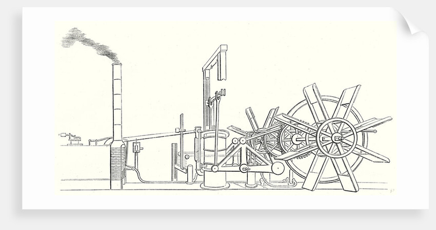 The Engine and Shaft of the Wheels of the 'Clermont' Steamboat Built by Fulton in 1807 by Anonymous