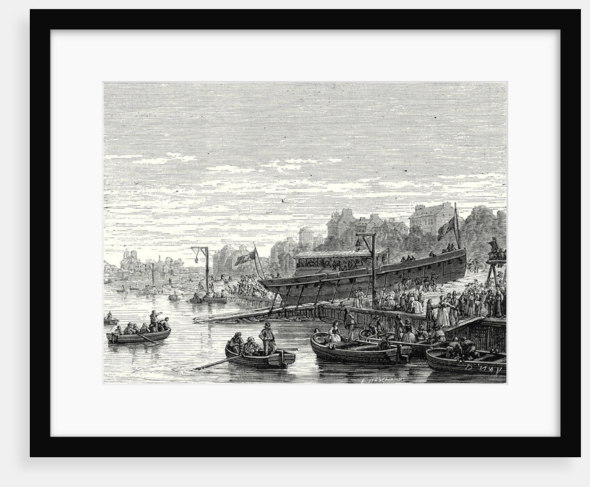 The 'Charles-Philippe' Launched on the Seine at Bercy by the Marquis De Jouffroy on 20 August 1816 by Anonymous