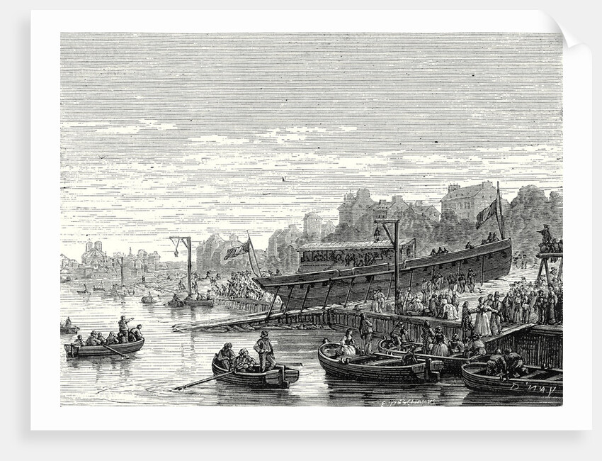 The 'Charles-Philippe' Launched on the Seine at Bercy by the Marquis De Jouffroy on 20 August 1816 by Anonymous