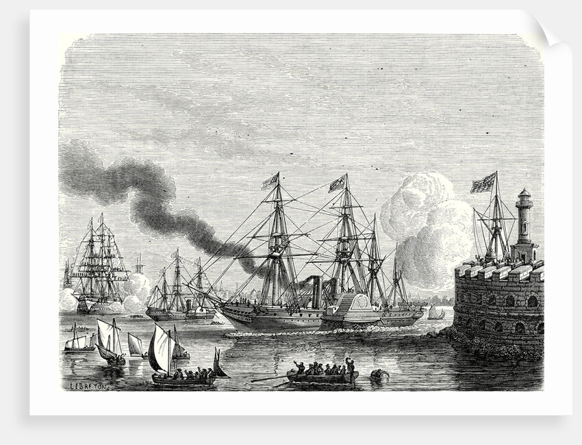 The 'Great Western' and 'sirius' Steamships Entering the Port of New York after Crossing the Atlantic by Anonymous