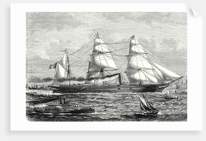 The 'Perière' Transatlantic Liner Launched in 1866 by Anonymous