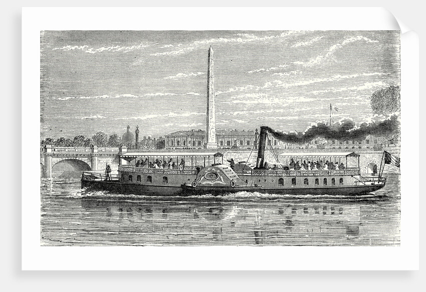 Steamboat Intended to Serve As a Ferry Service on the Seine During the Universal Exposition 1867 (Model with Impellers) by Anonymous