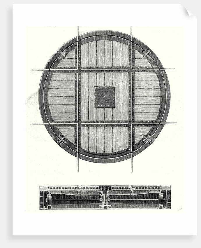 Nineteenth Century Railway Features: Rectangular Turning Plate and a Cross Section of This Plate by Anonymous