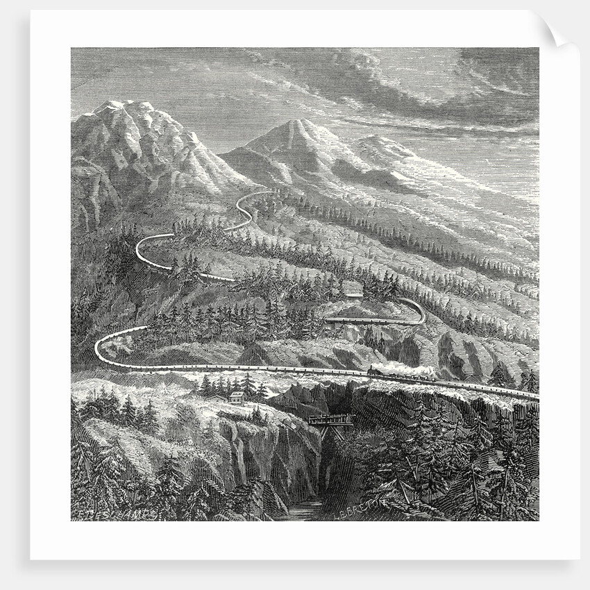 The 'Rail Central' Railway Established in 1866 on the Mont Cenis by Anonymous
