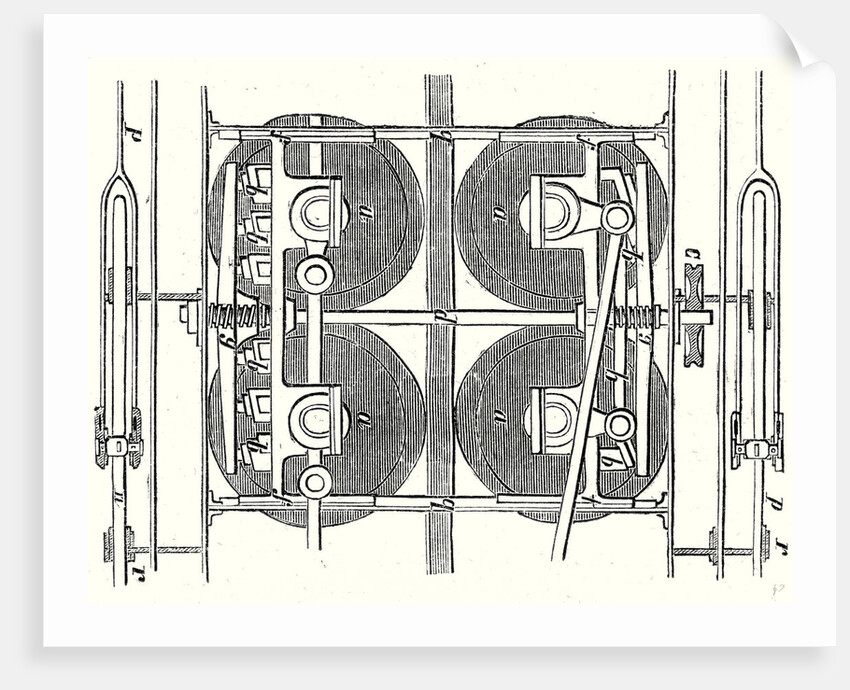 The Horizontal Wheels and the Central Rail of the Locomotive of the Mont Cenis Railway by Anonymous