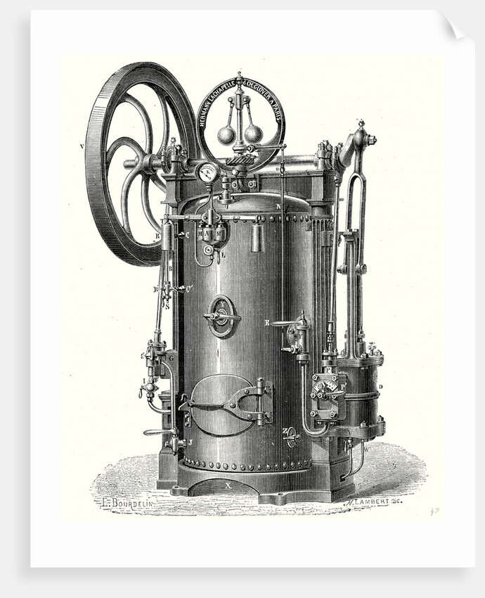 Portable Steam Engine or Hermann-Lachapelle's Industrial Traction Engine by Anonymous