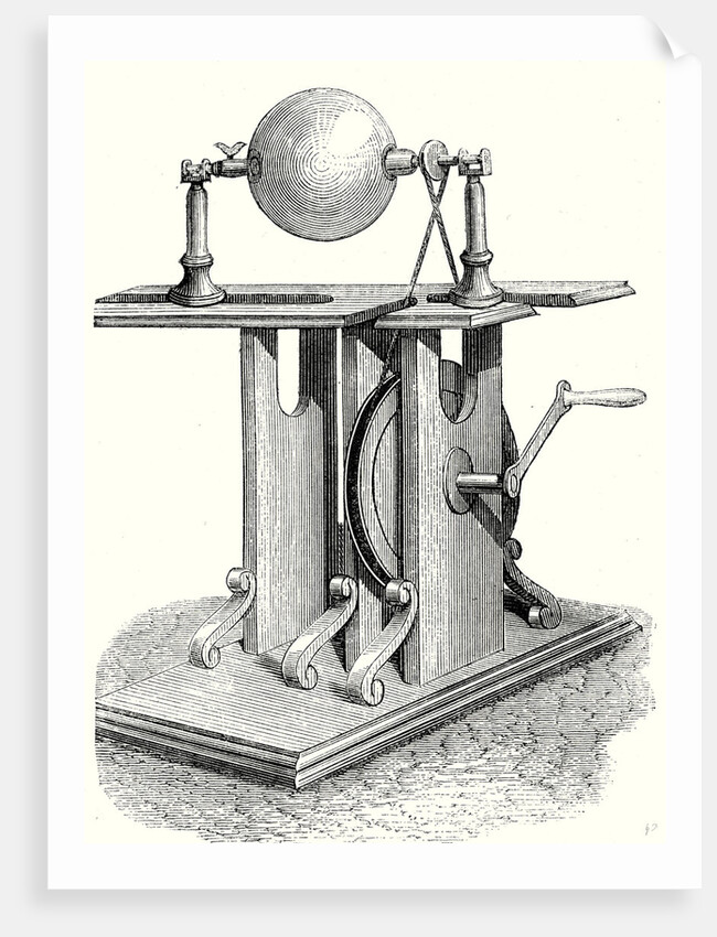 Hauksbee's Second Electric Machine by Anonymous