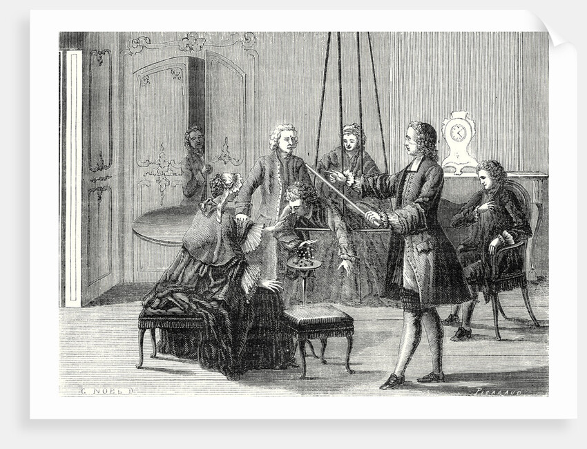 The First Electric Spark Driven Through the Human Body (1745) by Anonymous