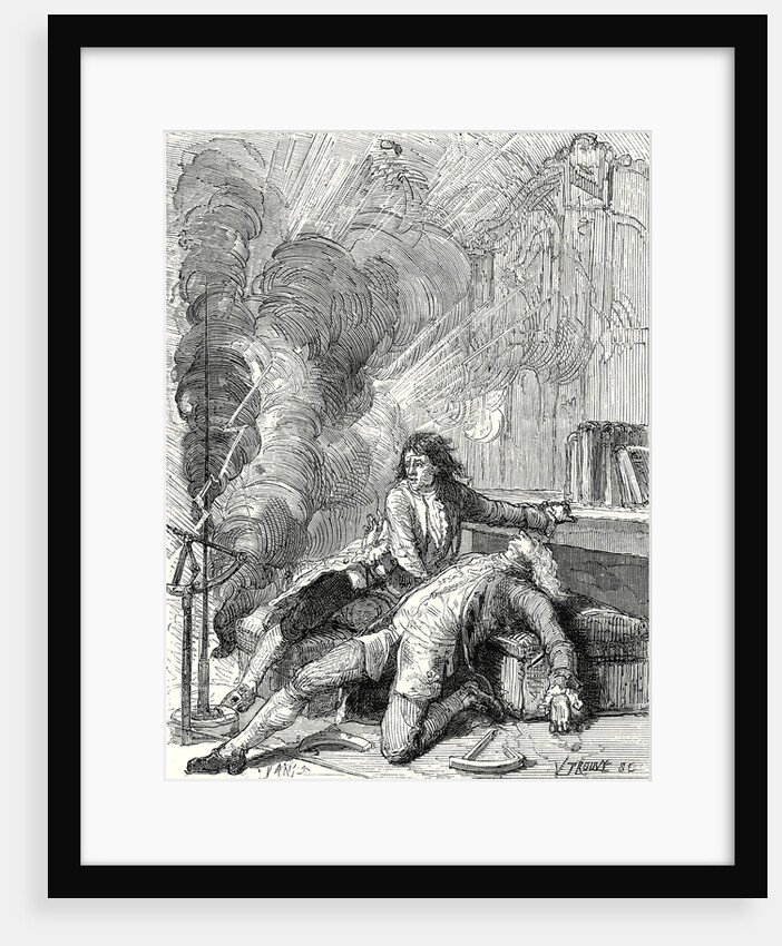 The Physicist Richmann is Struck in His Physics Labaratory in St. Petersburg by the Electricity from a Thundercloud on 6 August 1753 by Anonymous