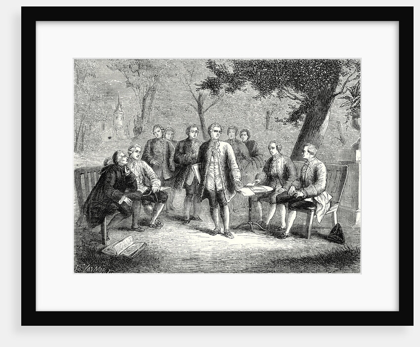 The Scientific Cenacle at Castle Clairac: Montesquieu and the Baron of Secondat His Son the Knight of Vivens Romas and the Brothers Dutilh by Anonymous