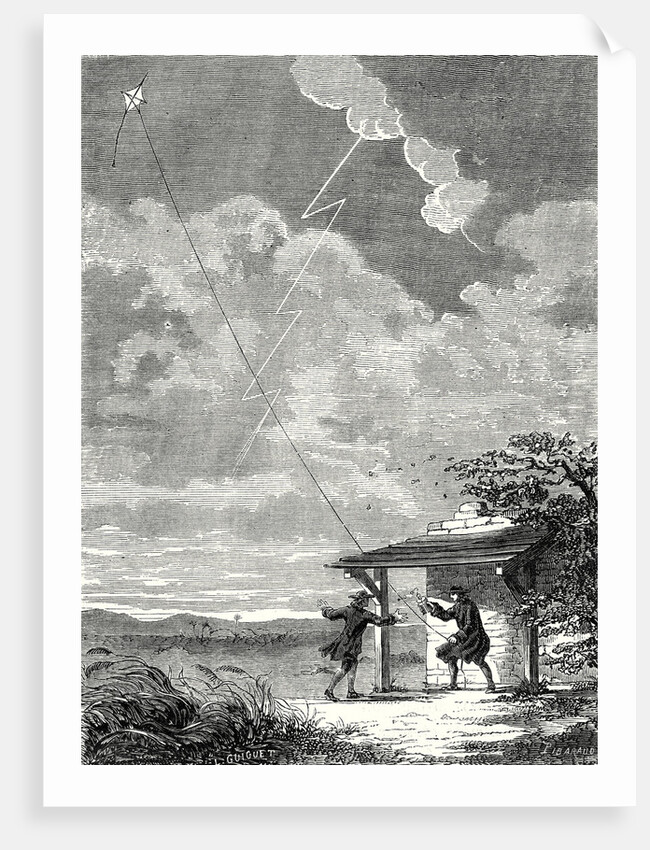 The Experiment of the Electric Kite Conducted in Philadelphia by Franklin in September 1752 by Anonymous