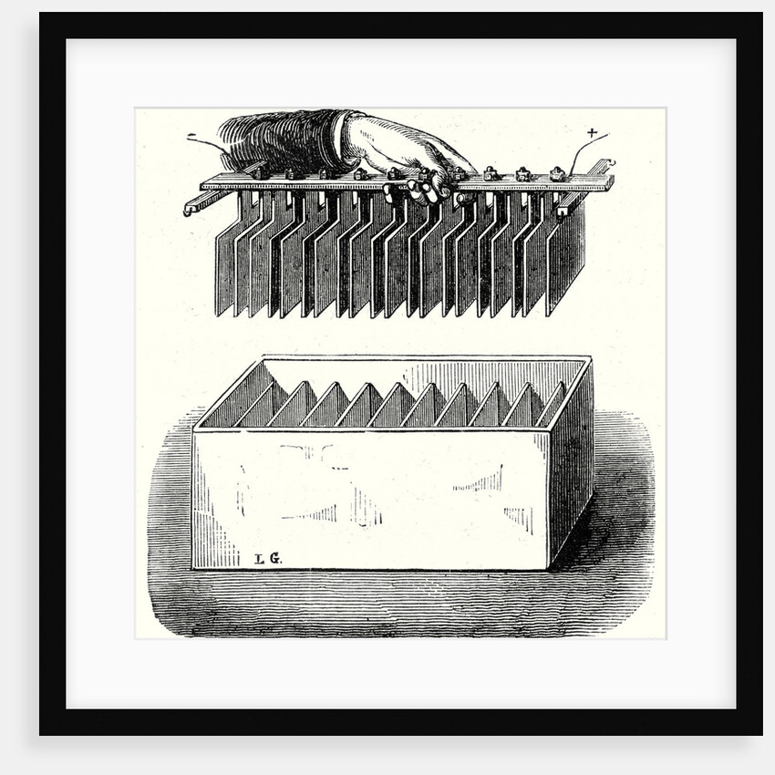 One of the 200 Groups that Make Up Wollaston's Battery Built for Davy at the Royal Institute in London by Anonymous