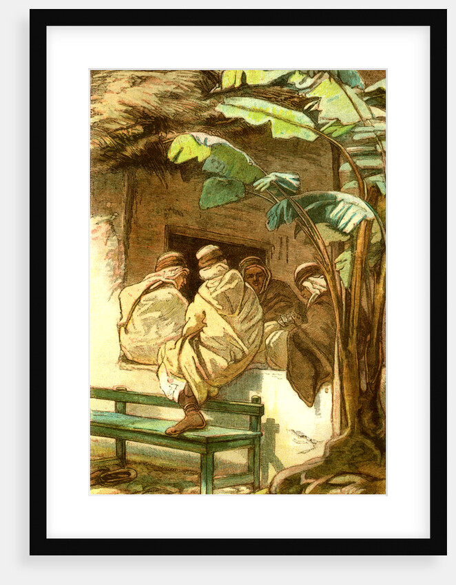 A Quiet Rubber Algiers 1885 by Anonymous