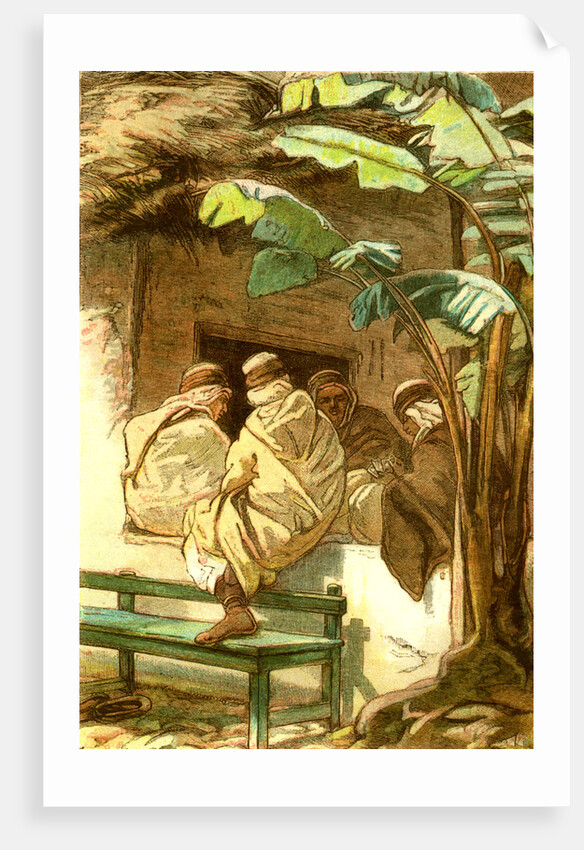 A Quiet Rubber Algiers 1885 by Anonymous