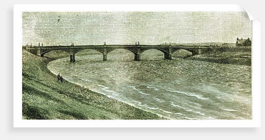 Aberdeen UK Victoria Bridge Across the Dee 1885 by Anonymous