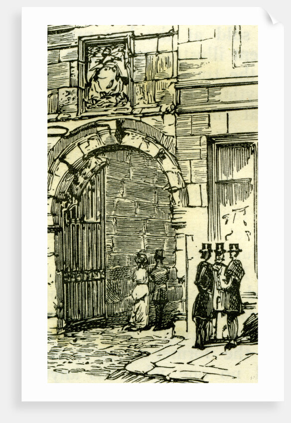 Aberdeen Old Gateway to Marischal College 1885 UK by Anonymous