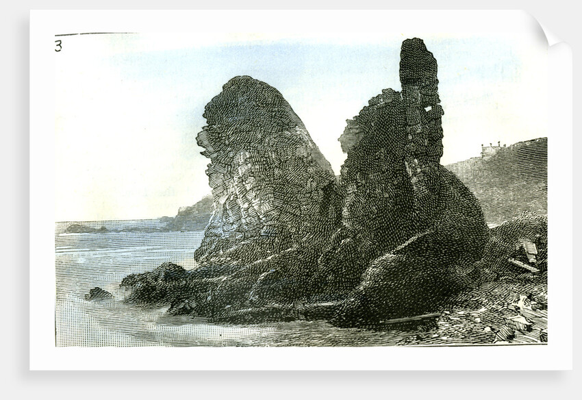 Aberdeen the Rocks at Muchalls 1885 UK by Anonymous