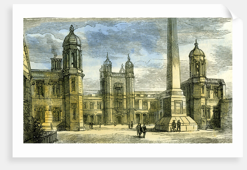 Aberdeen Marichal College Exterior of the Quadrangle 1885 UK by Anonymous