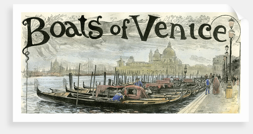 Venice Gondolas at the Station Piazza San Marco 1892 by Anonymous