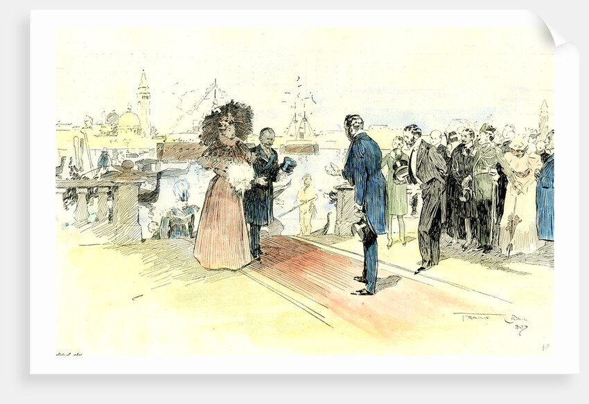 Venice 1897. Opening of the Venice International Art Exhibition. Arrival of the Prince and Princess of Naples by Anonymous