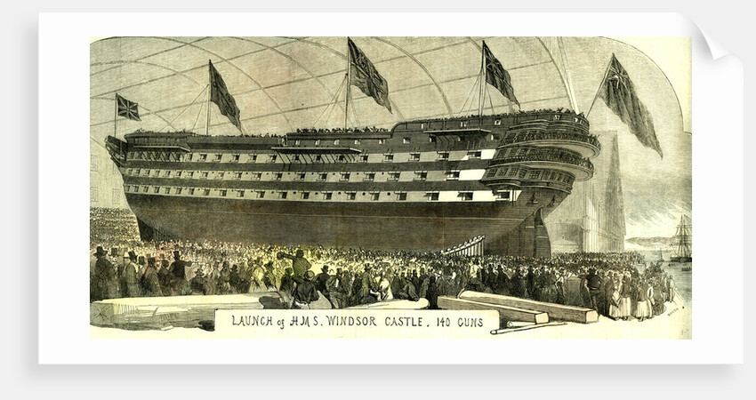 Launch of Hms. Windsor Castle 140 Guns 1852 by Anonymous