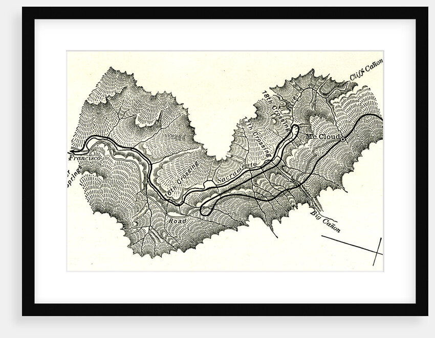 Yosemite Valley Plan of the Loop on the Shasta Railway Near Mccloud 1891 USA by Anonymous