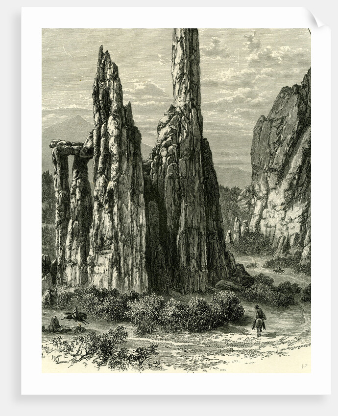 The Cathedral Spires in the Garden of the Gods 1891 by Anonymous