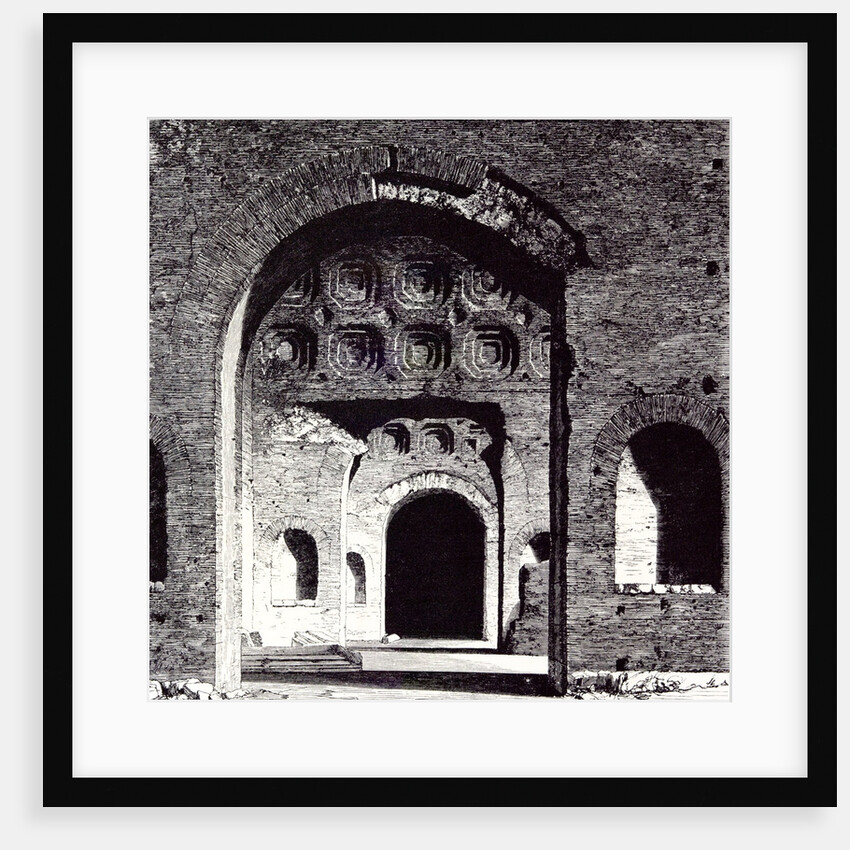 Rome Italy 1875 Interior of the Basilica of Constantine. by Anonymous