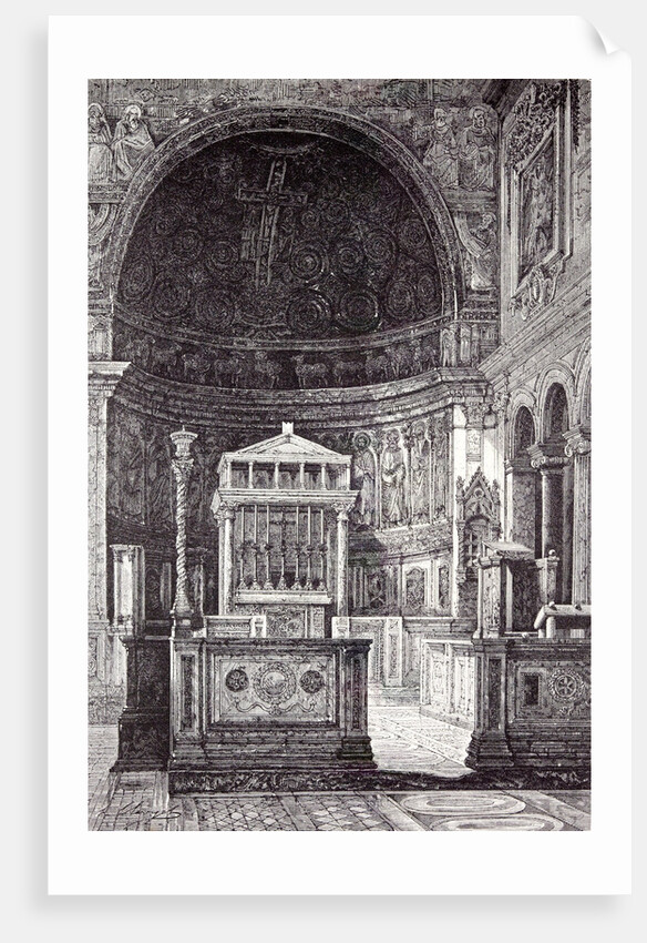 Rome Italy 1875 Interior of St. Clement's by Anonymous