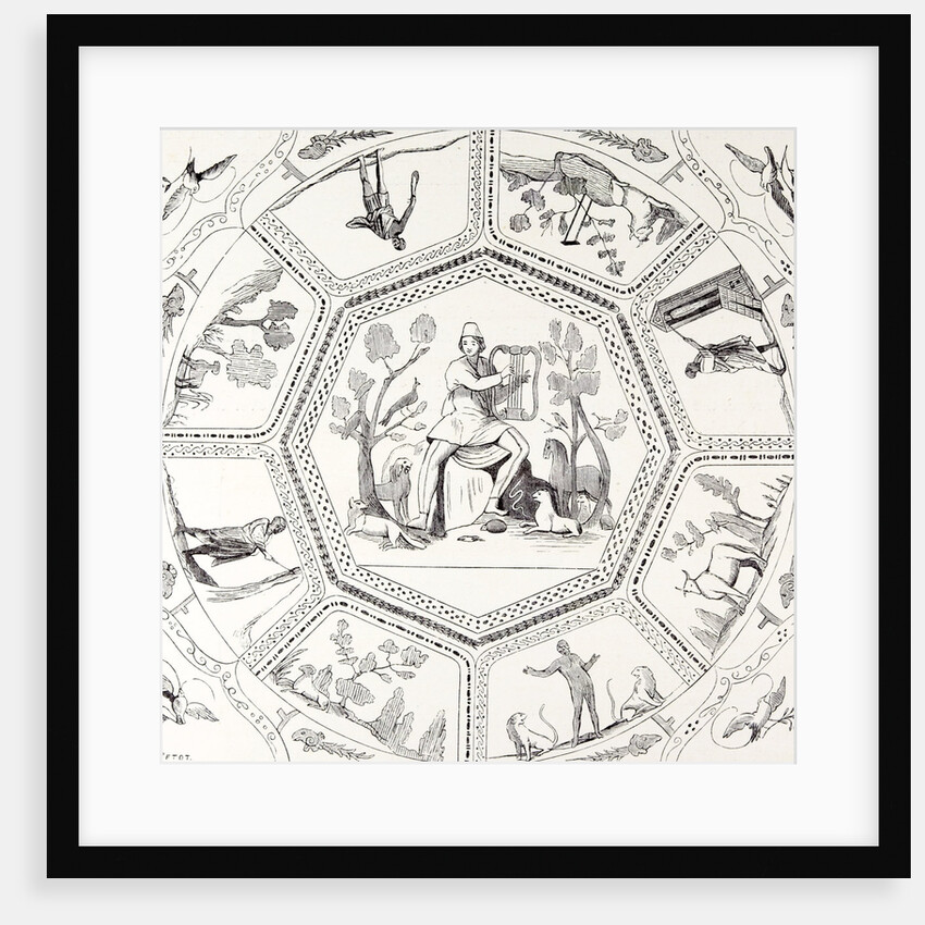 Rome Italy 1875 Paintings of the First Century on a Chapel Vault Catacombs of Callistus by Anonymous