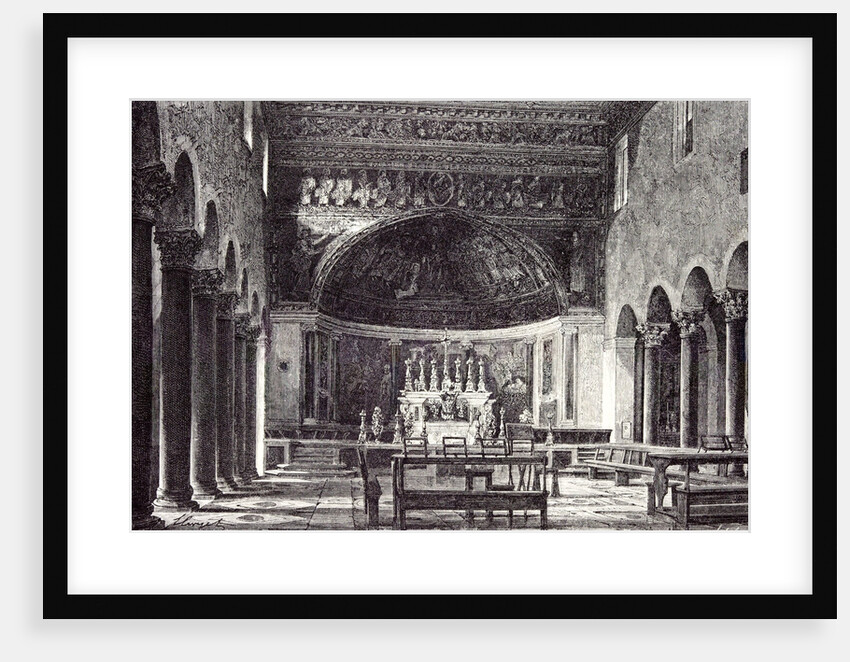 Rome Italy 1875 Interior of Santa Maria in Domnica by Anonymous