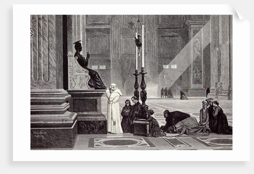 Rome Italy 1875 The Pope at the Feet of St. Peter by Anonymous