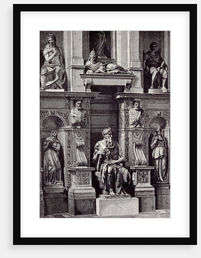 Rome Italy 1875 Mausoleum of Julius II. The Moses of Michelangelo by Anonymous