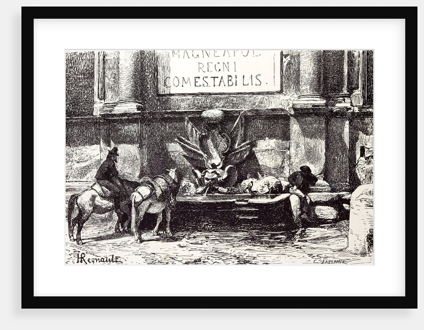 Rome Italy 1875 Fountain at the Villa of Pope Julius III by Anonymous