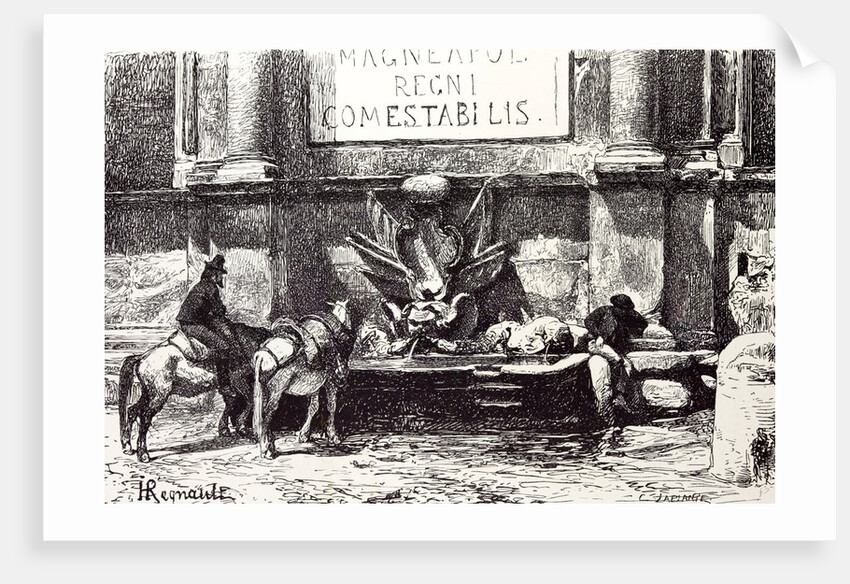 Rome Italy 1875 Fountain at the Villa of Pope Julius III by Anonymous