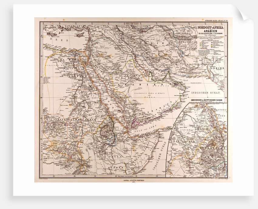 Arabia North East Africa Map by Anonymous