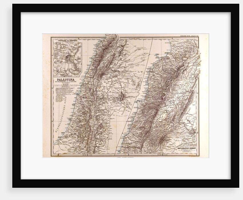 Israel Palestine Jerusalem Map by Anonymous