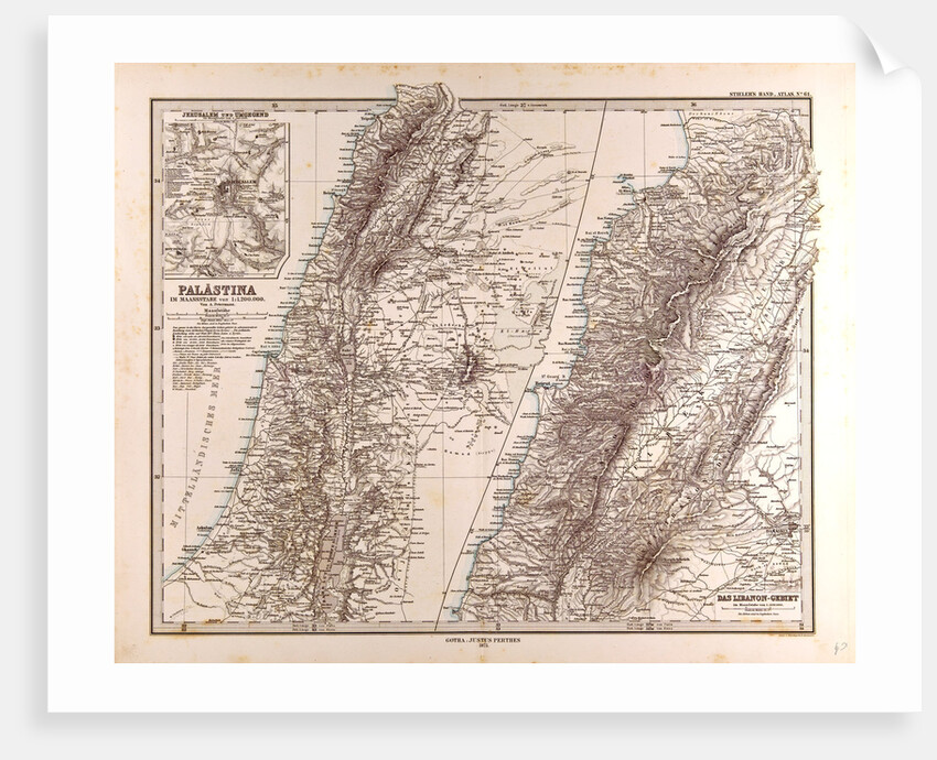 Israel Palestine Jerusalem Map by Anonymous