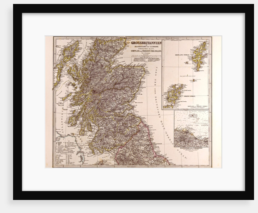 Great Britain Map Scotland 1872 by Anonymous