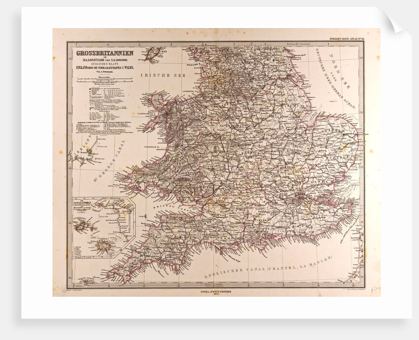 Great Britain Map 1872 by Anonymous