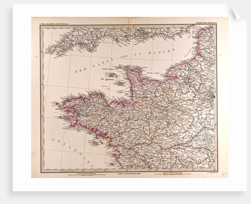 France Map 1874 by Anonymous
