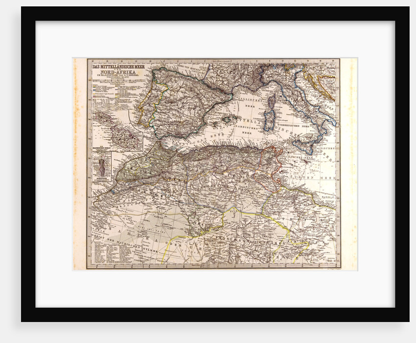 Mediterranean Sea Map by Anonymous