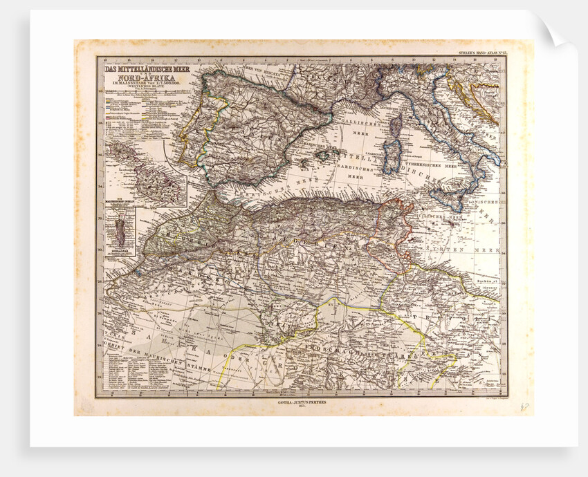 Mediterranean Sea Map by Anonymous