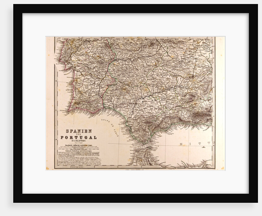 Spain Portugal Map by Anonymous